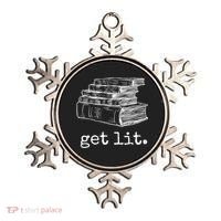 Get Lit With Books Funny Meme Gift For Book Lover, Reading TShirt Ornament thumb 0
