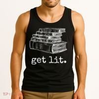 Get Lit With Books Funny Meme Gift For Book Lover, Reading TShirt Tank Top thumb 3