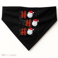 Golf Lighting Xmas Santa Ho Ho Ho Golf Christmas USA-Made Doggie Bandana thumb 0
