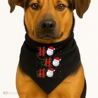 Golf Lighting Xmas Santa Ho Ho Ho Golf Christmas USA-Made Doggie Bandana thumb 1