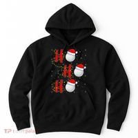 Golf Lighting Xmas Santa Ho Ho Ho Golf Christmas Hoodie thumb 0