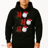 Golf Lighting Xmas Santa Ho Ho Ho Golf Christmas Hoodie thumb 2