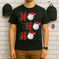 Golf Lighting Xmas Santa Ho Ho Ho Golf Christmas T-Shirt thumb 6