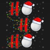 Golf Lighting Xmas Santa Ho Ho Ho Golf Christmas Women's Hoodie thumb 2