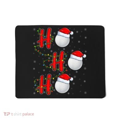 Golf Lighting Xmas Santa Ho Ho Ho Golf Christmas Mousepad