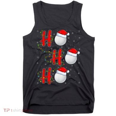 Golf Lighting Xmas Santa Ho Ho Ho Golf Christmas Tank Top