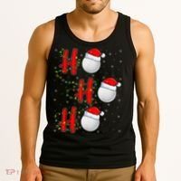 Golf Lighting Xmas Santa Ho Ho Ho Golf Christmas Tank Top thumb 3