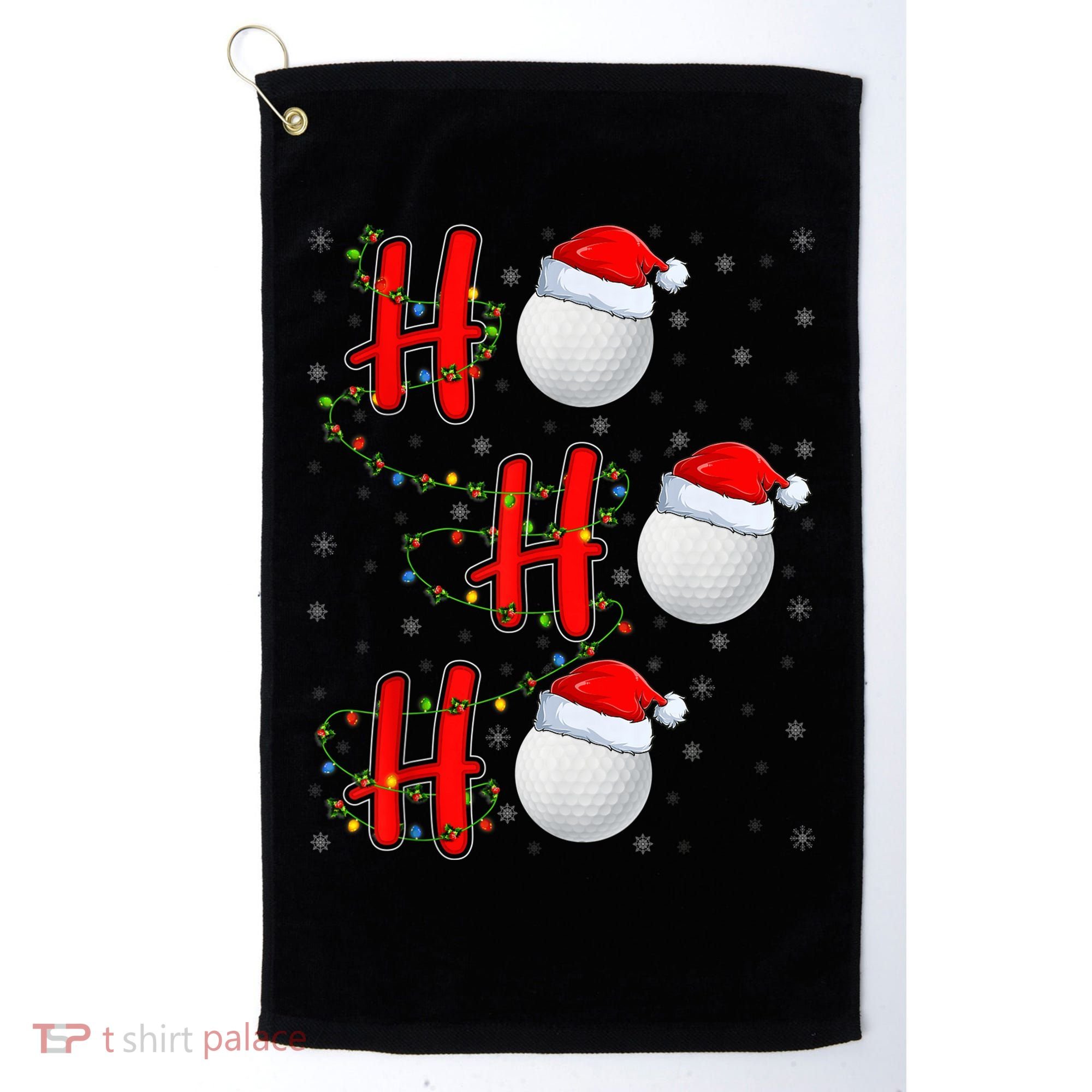 Golf Lighting Xmas Santa Ho Ho Ho Golf Christmas Golf Towel