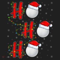 Golf Lighting Xmas Santa Ho Ho Ho Golf Christmas Golf Towel thumb 3