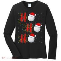 Golf Lighting Xmas Santa Ho Ho Ho Golf Christmas Women's Long Sleeve Shirt thumb 0