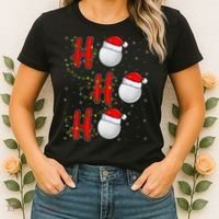 Golf Lighting Xmas Santa Ho Ho Ho Golf Christmas Women's T-Shirt thumb 2