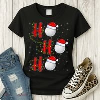 Golf Lighting Xmas Santa Ho Ho Ho Golf Christmas Women's T-Shirt thumb 3