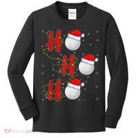 Golf Lighting Xmas Santa Ho Ho Ho Golf Christmas Kids Long Sleeve Shirt thumb 0