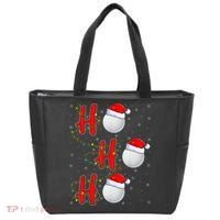 Golf Lighting Xmas Santa Ho Ho Ho Golf Christmas Tote Bag thumb 0
