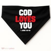 God Loves You Gift USA-Made Doggie Bandana thumb 0