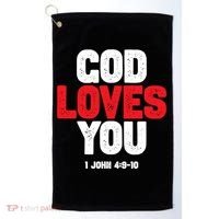 God Loves You Gift Golf Towel thumb 0