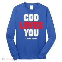 God Loves You Gift Long Sleeve Shirt thumb 0