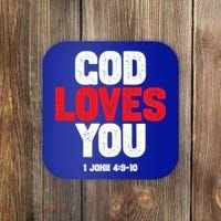 God Loves You Gift Coaster thumb 0