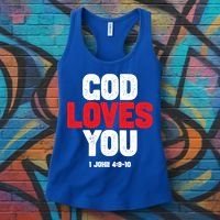God Loves You Gift Women's Tank Top thumb 3