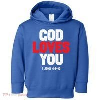 God Loves You Gift Toddler Hoodie thumb 0