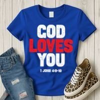 God Loves You Gift Women's T-Shirt thumb 3