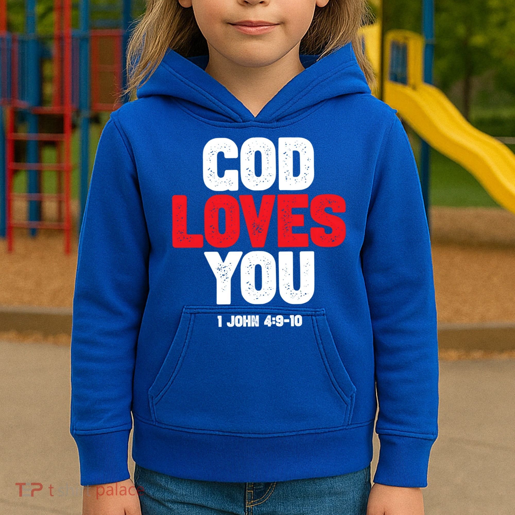 God Loves You Gift Kids Hoodie