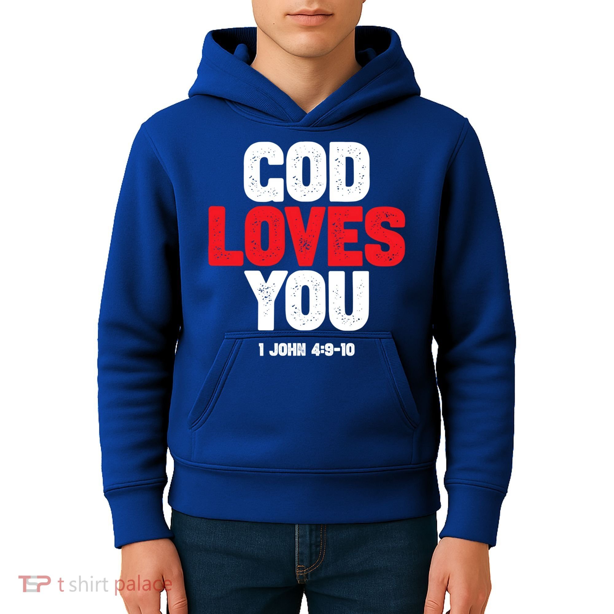 God Loves You Gift Kids Hoodie