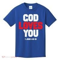 God Loves You Gift Kids T-Shirt thumb 0
