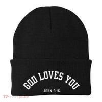 God Loves You John 316 Christian Inspirational Beanie thumb 0