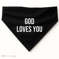 God Loves You USA-Made Doggie Bandana thumb 0