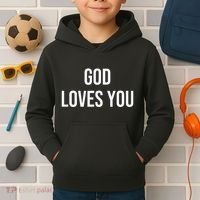 God Loves You Kids Hoodie thumb 2