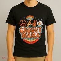 Groovy Mama 70s Aesthetic Nostalgia 1970S Retro Mom T-Shirt thumb 3