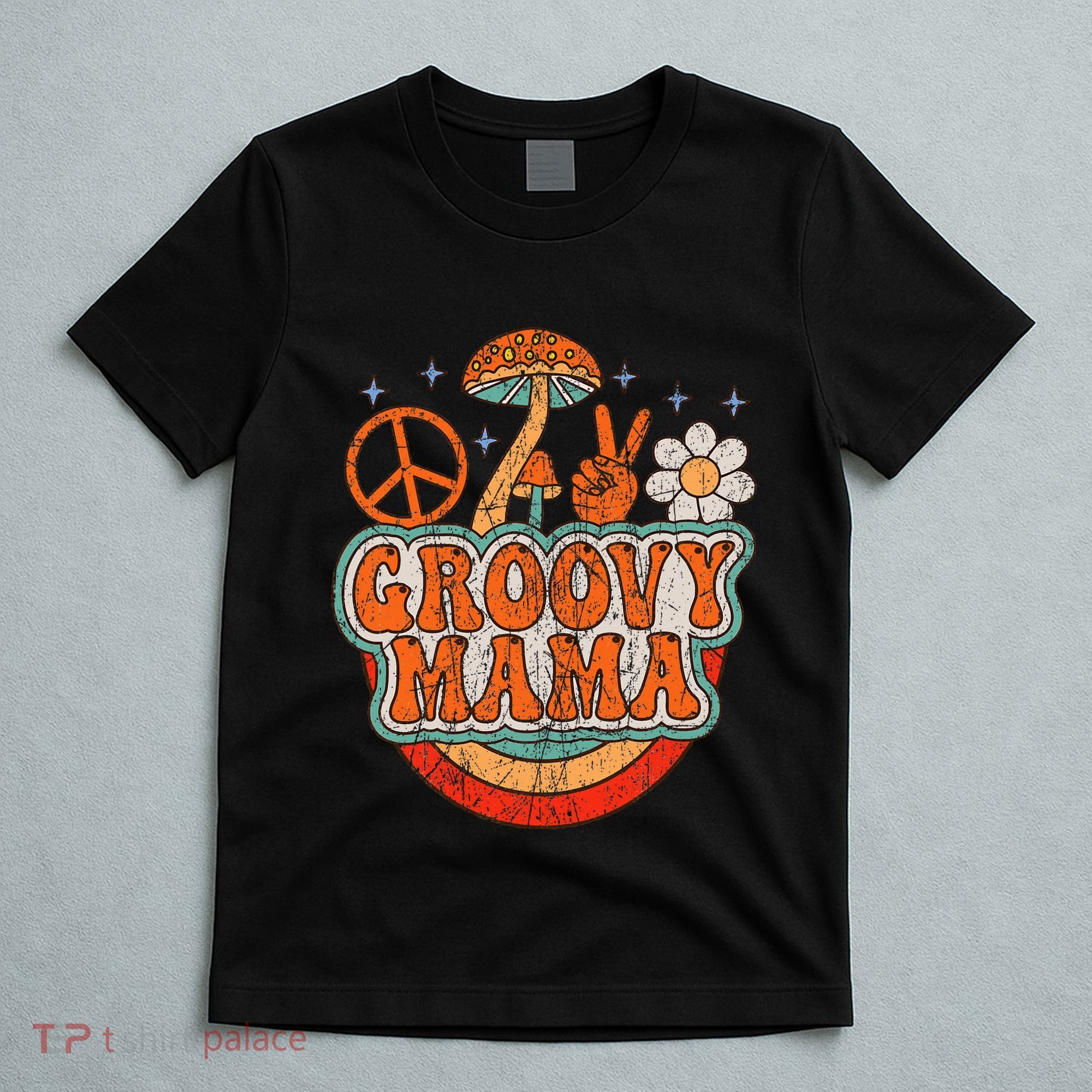 Groovy Mama 70s Aesthetic Nostalgia 1970S Retro Mom T-Shirt