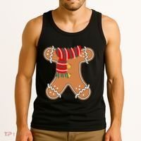Gingerbread Man Adult Cookie Costume Tank Top thumb 3