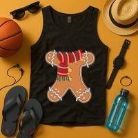 Gingerbread Man Adult Cookie Costume Tank Top thumb 4