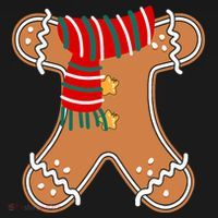 Gingerbread Man Adult Cookie Costume Women's Long Sleeve Shirt thumb 2