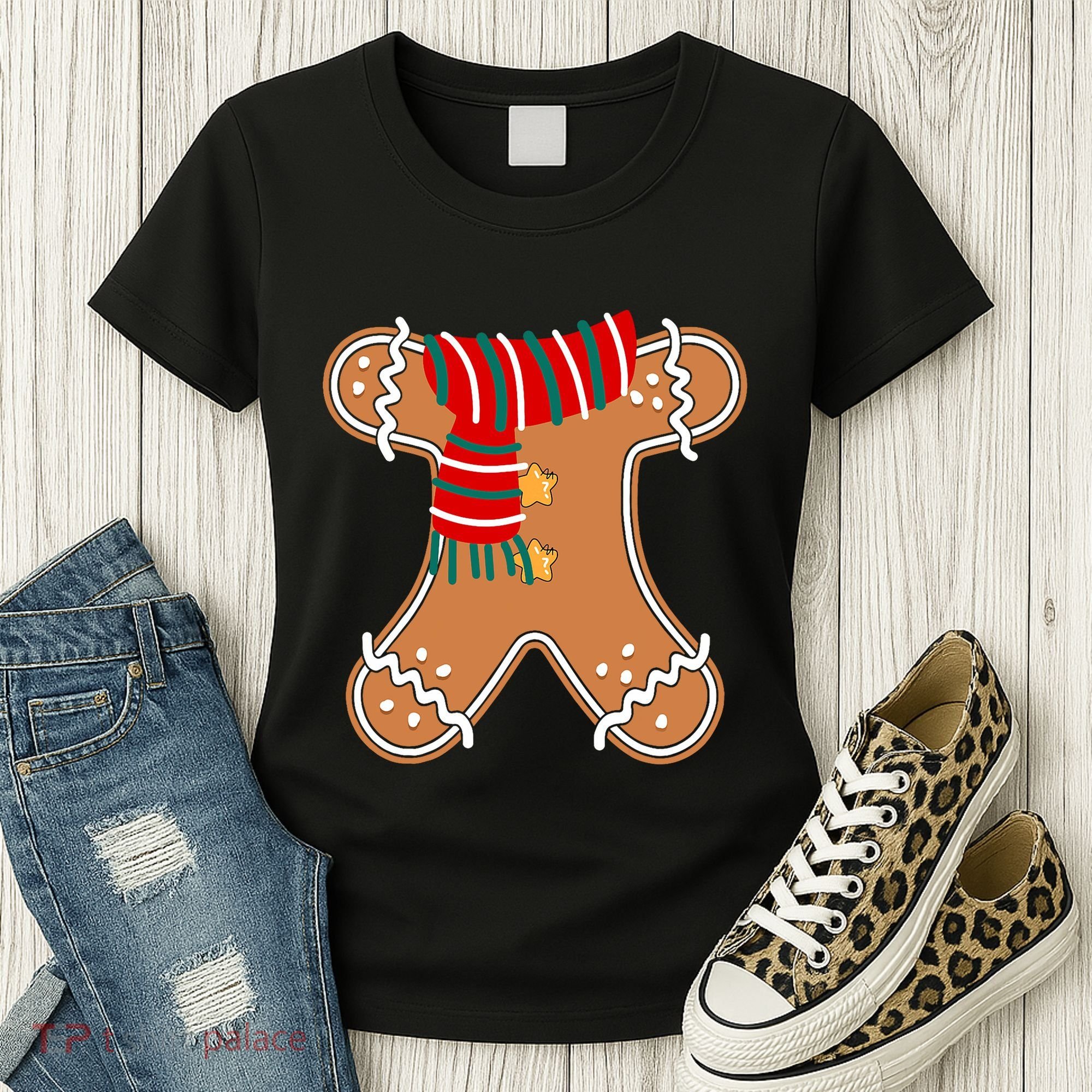 Gingerbread Man Adult Cookie Costume Women's T-Shirt