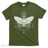 Goth Moth And Crescent Moon Creepy T-Shirt thumb 0