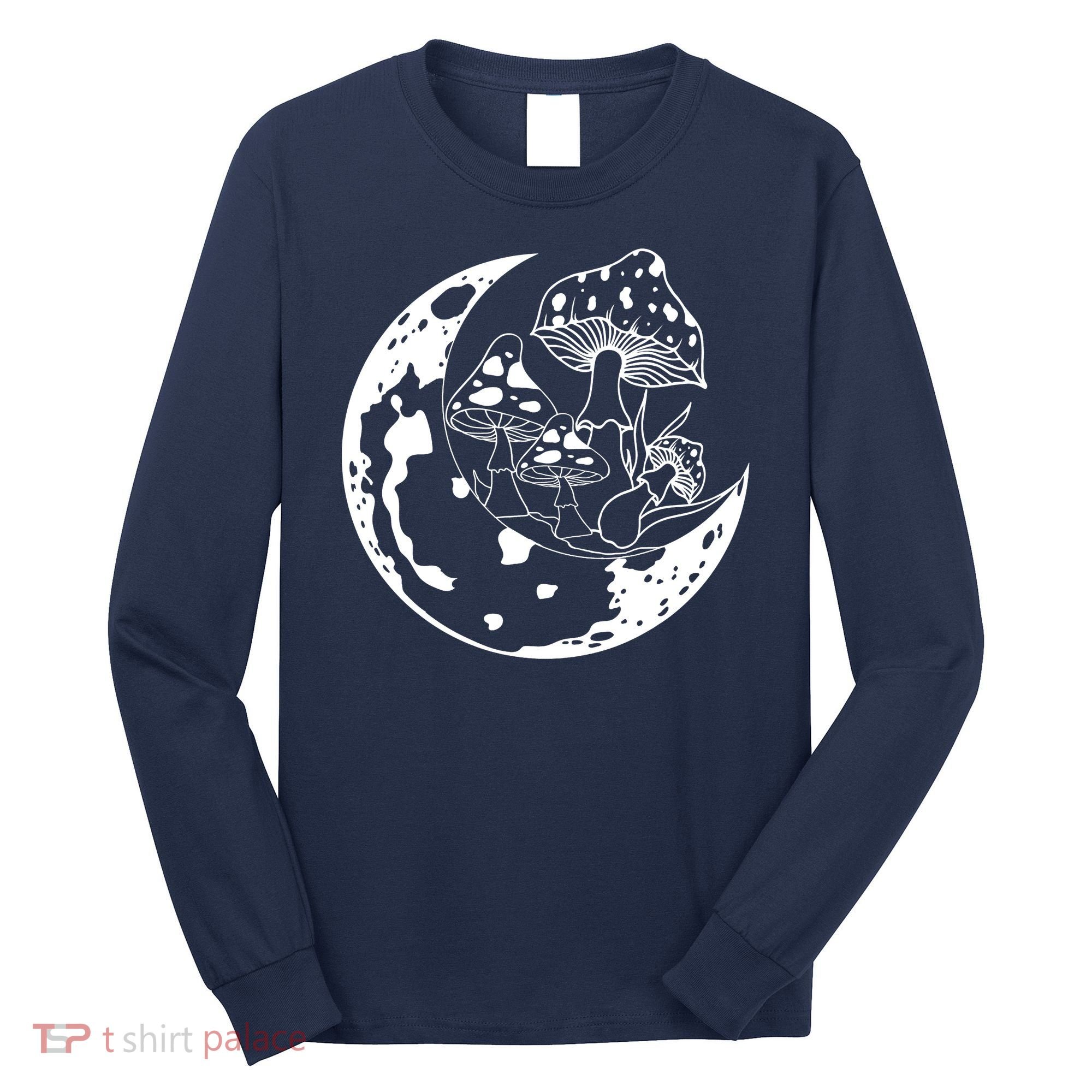 Goblincore Moon Aesthetic Dark Academia Mushroom Long Sleeve Shirt