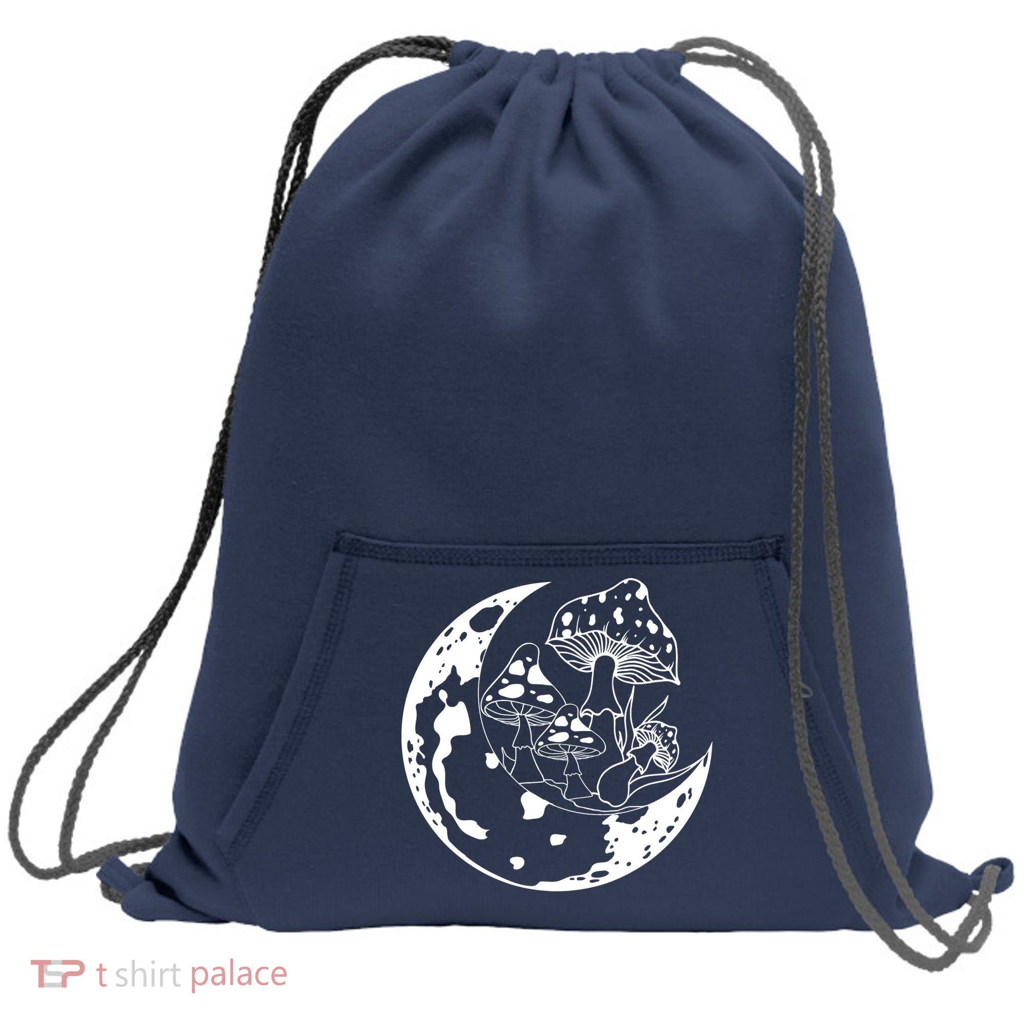 Goblincore Moon Aesthetic Dark Academia Mushroom Sweatshirt Cinch Pack Bag