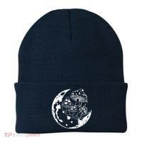 Goblincore Moon Aesthetic Dark Academia Mushroom Beanie thumb 0