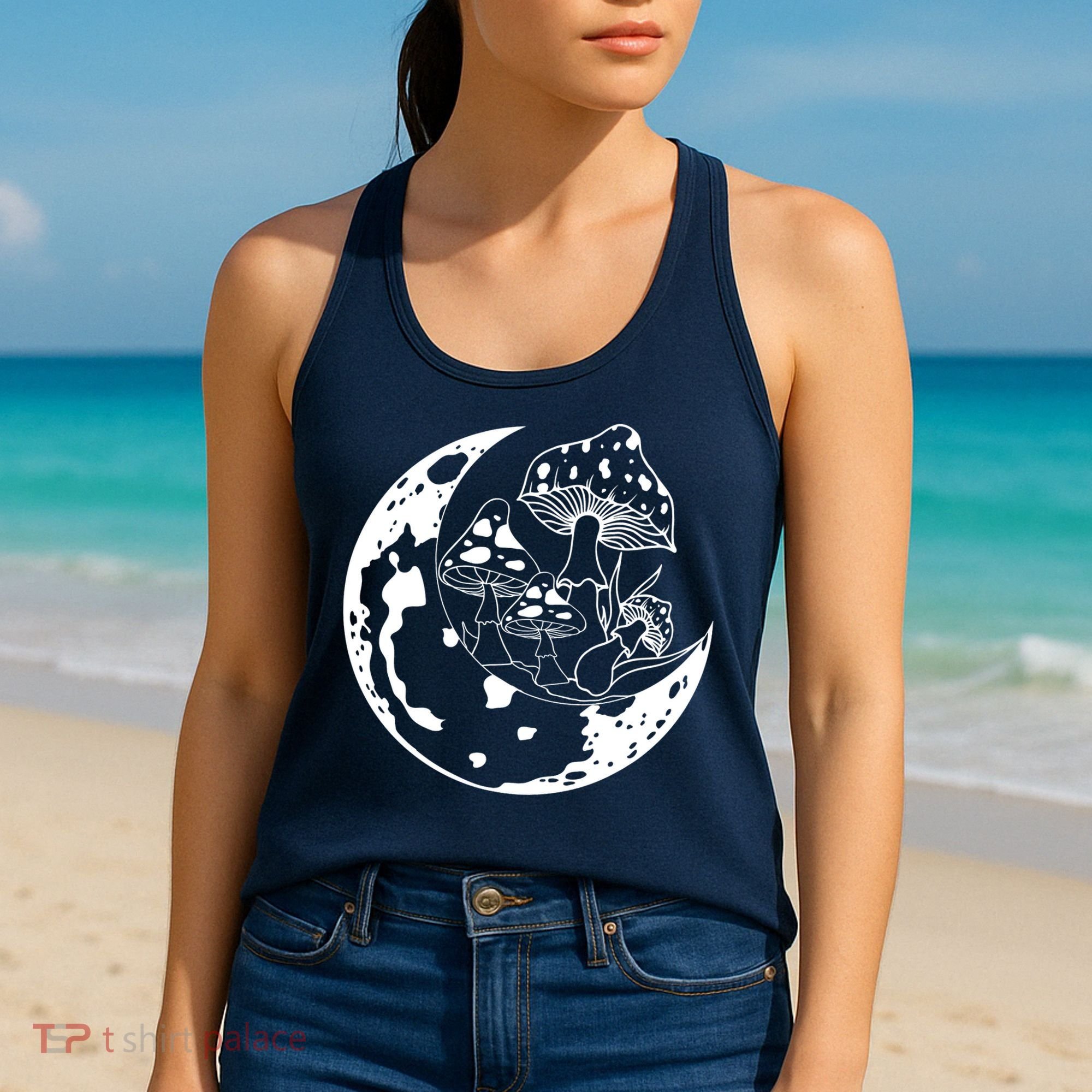 Goblincore Moon Aesthetic Dark Academia Mushroom Women's Tank Top