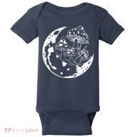 Goblincore Moon Aesthetic Dark Academia Mushroom Baby Bodysuit thumb 0