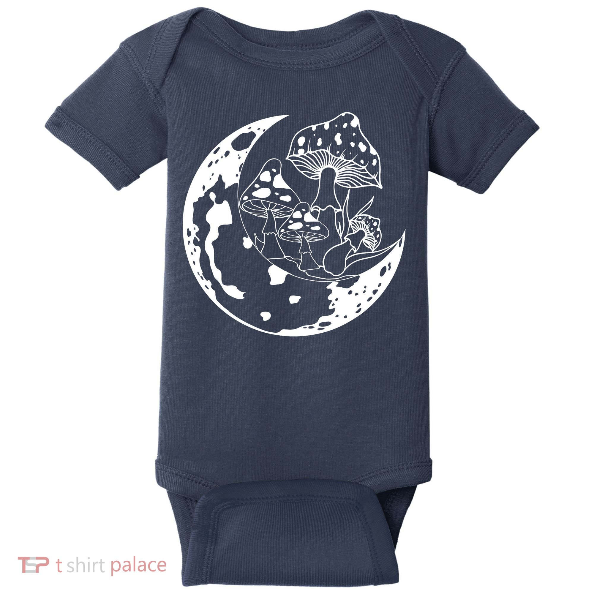 Goblincore Moon Aesthetic Dark Academia Mushroom Baby Bodysuit