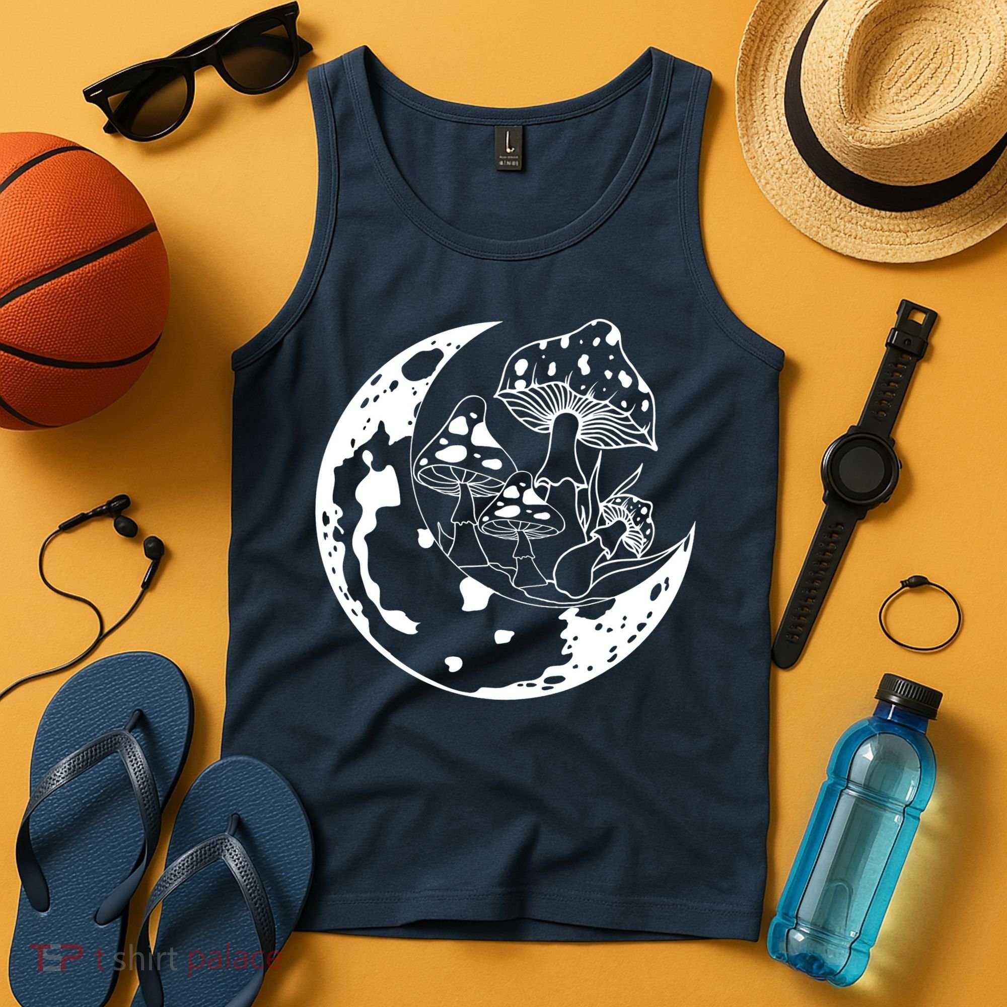 Goblincore Moon Aesthetic Dark Academia Mushroom Tank Top