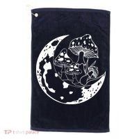 Goblincore Moon Aesthetic Dark Academia Mushroom Golf Towel thumb 0