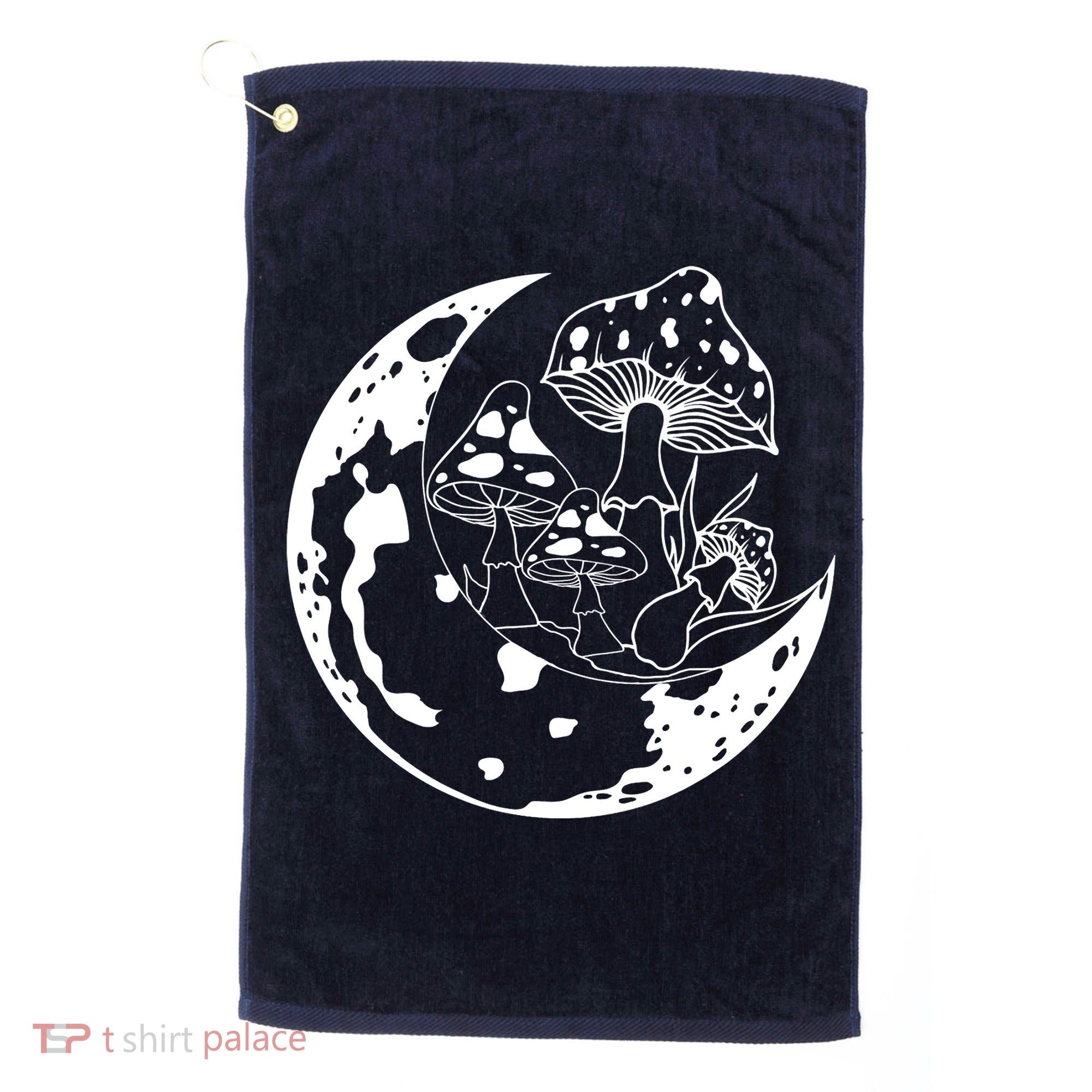 Goblincore Moon Aesthetic Dark Academia Mushroom Golf Towel