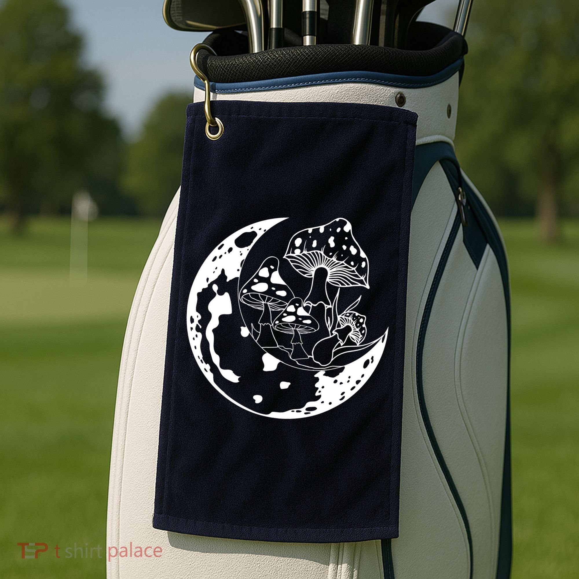 Goblincore Moon Aesthetic Dark Academia Mushroom Golf Towel