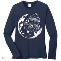 Goblincore Moon Aesthetic Dark Academia Mushroom Women's Long Sleeve Shirt thumb 0