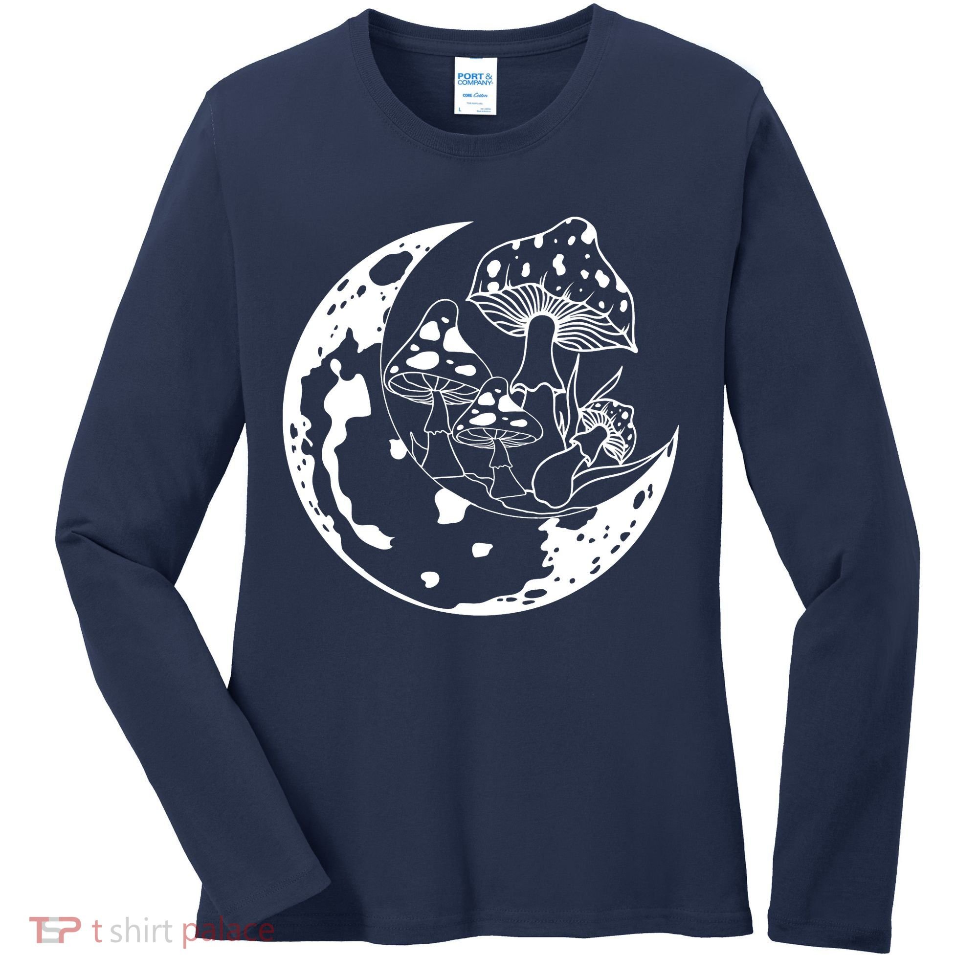 Goblincore Moon Aesthetic Dark Academia Mushroom Women's Long Sleeve Shirt
